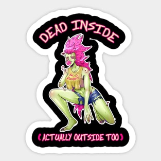 Dead Outside Zombie Sticker